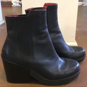 Camper Black Leather Boots